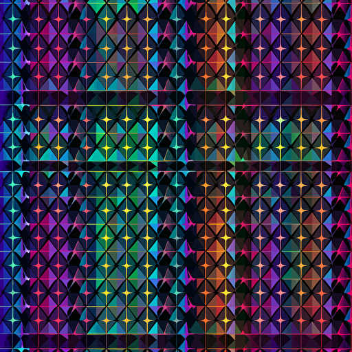Colored stars geometric, seamless, pattern, vector image
