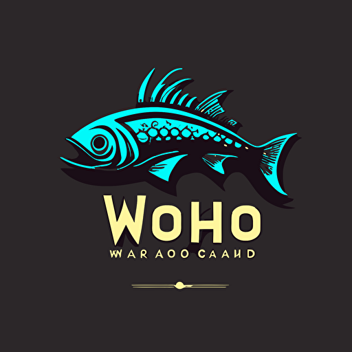 logo for a media company called wahoo, don't include any fish, minimalist, young, trendy, bright, vector