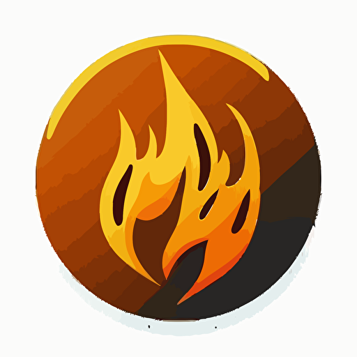 vector fire icon, simple