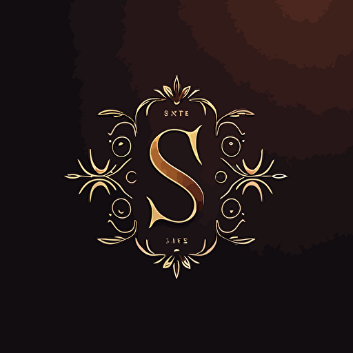 simple logo design of letter“SINSOU”，flat 2d，monogram，vector，wedding logo，flat，clean，simplicity，love sense