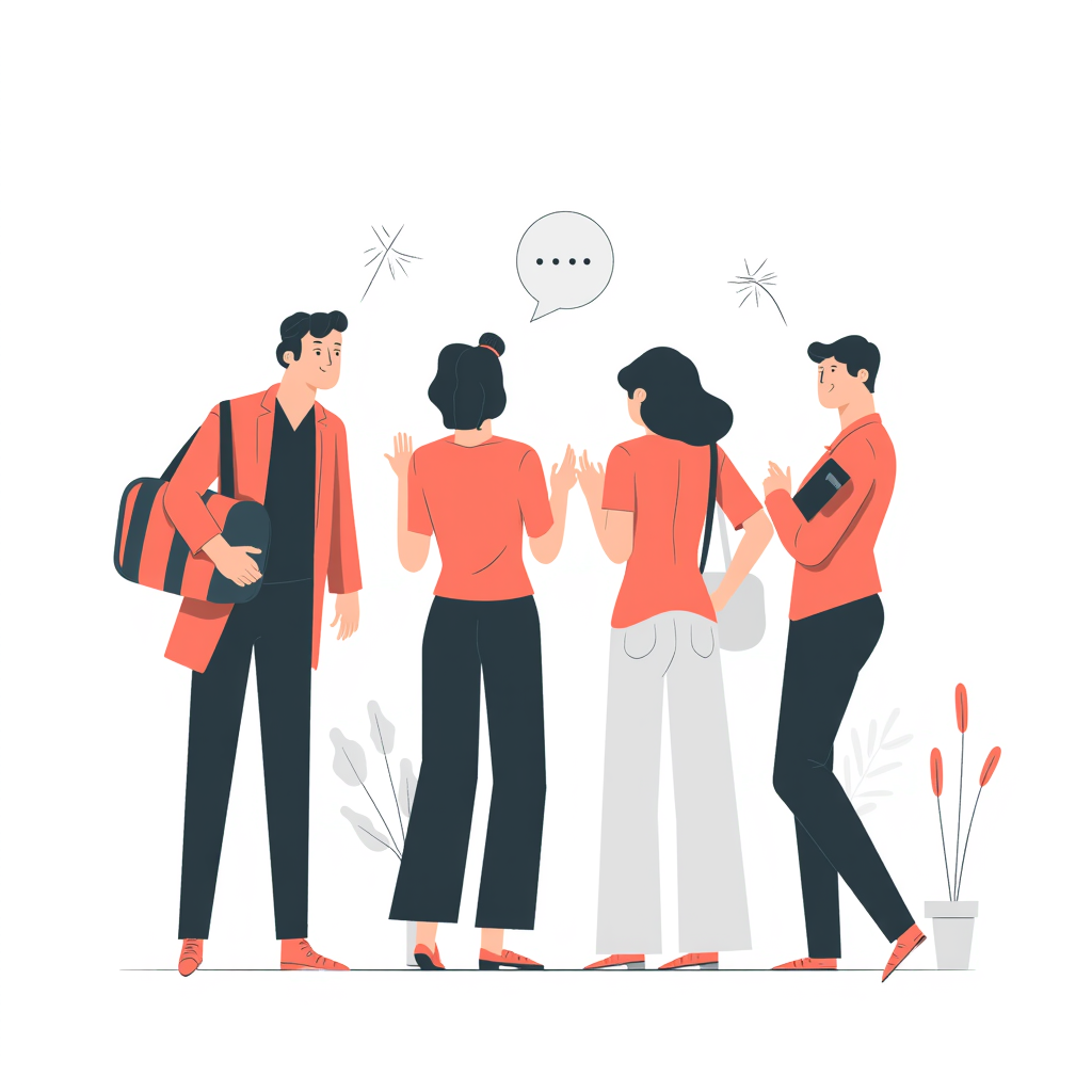 people talking at a party