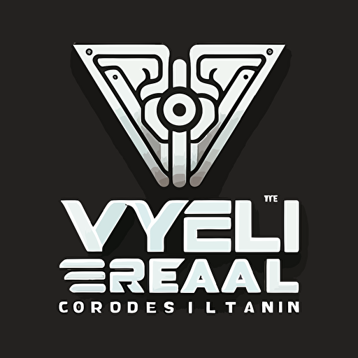 A logo for a company in an 80s syfi movie, tyrell corp, wayland, cyberdyne systems, white vector