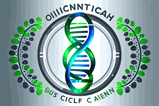 vector logo, circle, dna, technology, green, blue, gray, clear