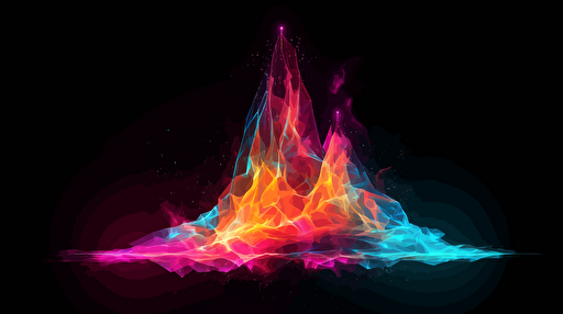 abstract neon space fire ice. vector.