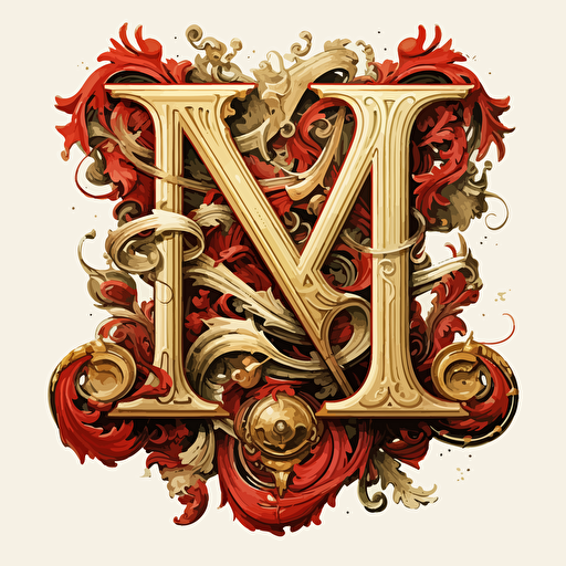vector initials T M script