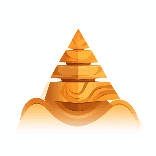 modern logo design of a cairn for psychotherapy practice, extremely detailed, symmetrical, modern minimalistic style, elegant, serene, professional design, adobe illustrator, masterpiece, vector, orange-gold design on transparent background