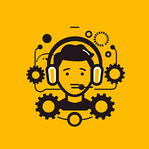 Technical Support icon, vector, simple