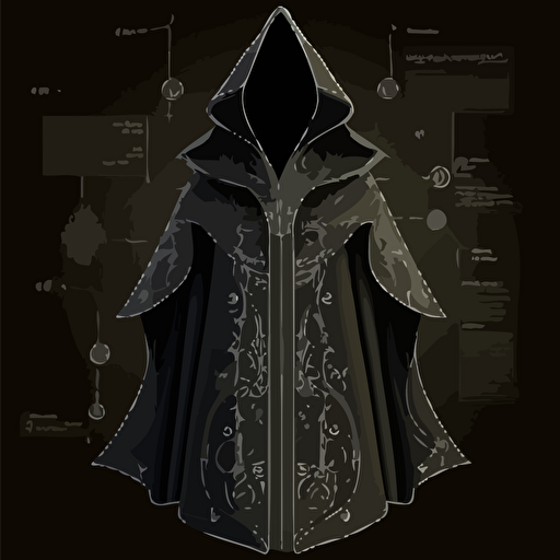 Digital vector, a sewing pattern for a cloak, to be used in Marvelous Designer