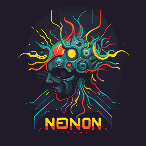 Neuronova, vector illustration, mechanic simple modern design,