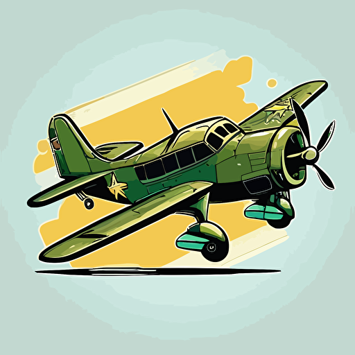 militar airplane doodle vector ilustration