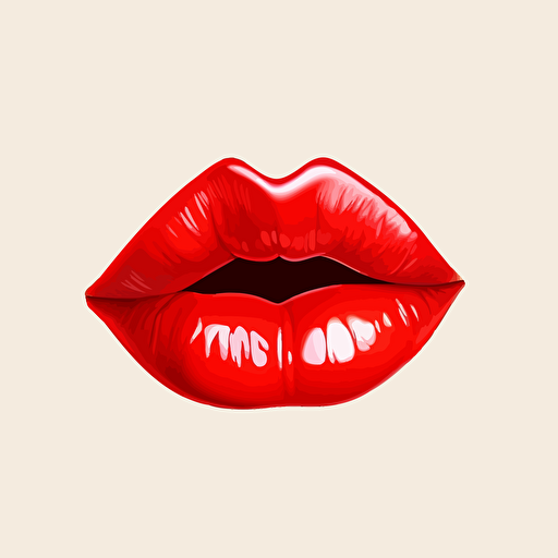 kissing lips, sexy lips, vector art, 2d game art, red lips