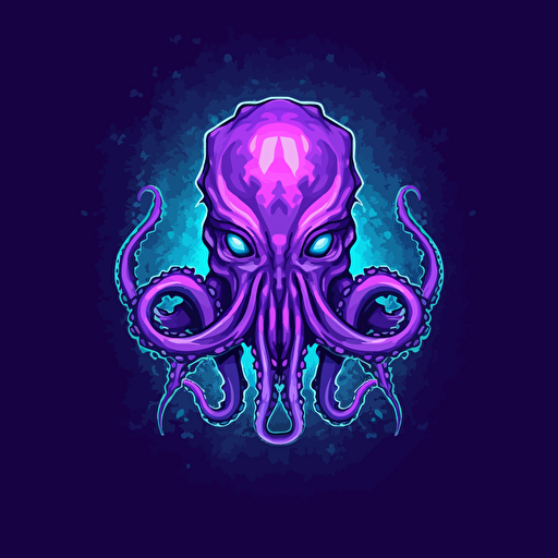 a vectoriel logo of a octopus for esport team