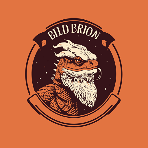 logo of a business that sells bearded dragons, vector art