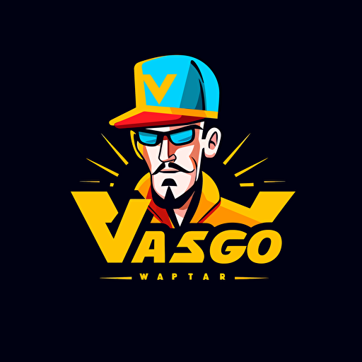 simple vector logo for company called wazzup, that does performing and video