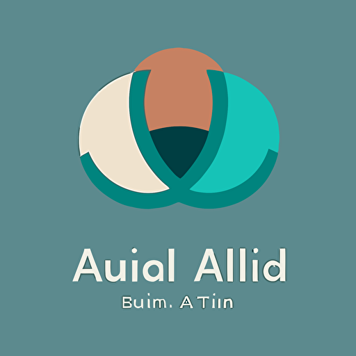 a flat vector logo for a an online student hub, minimal, elemental, three colors, main color teal, by Paul Rand