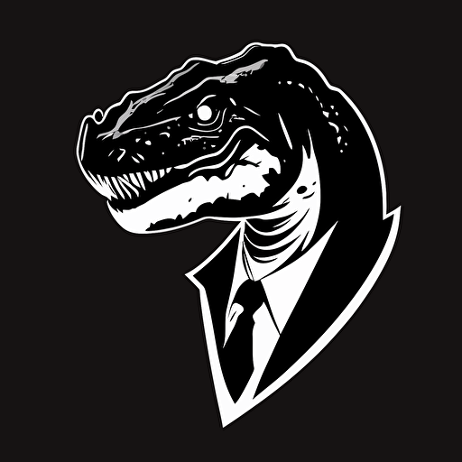 a luxury clothing logo black flat vector of a dinasaur head similar to polo logo