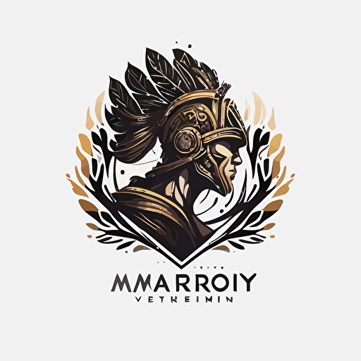 logo, design agency, warrior, modern, white background, Vector