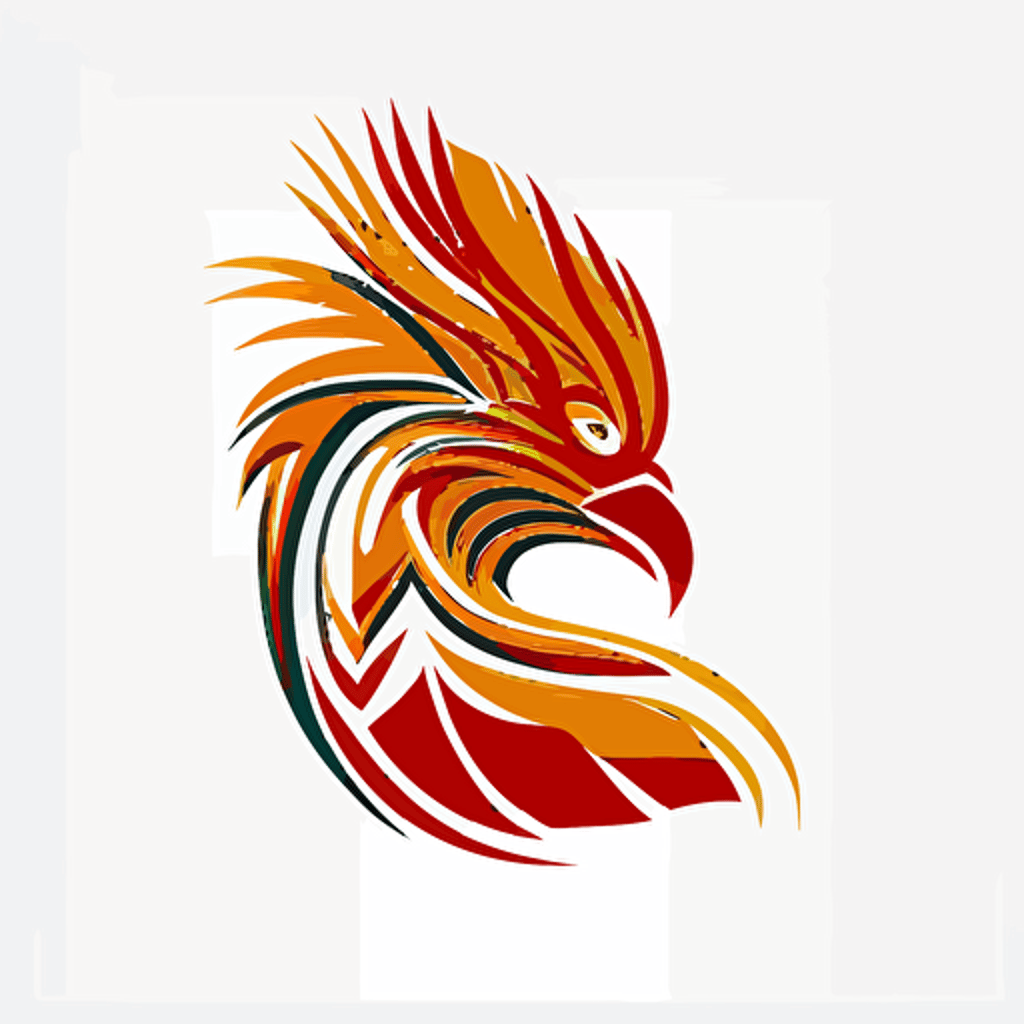 basic detail 3 color vector golden pheasant logo white background