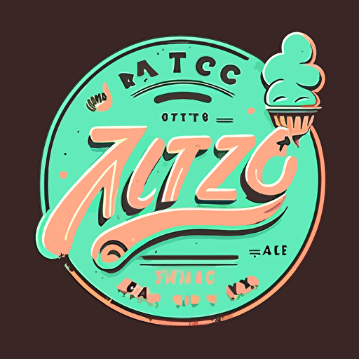 simple, vector art, vector, vector logo, 2d, sign that says "Katz' Co." , Pastel, Neon