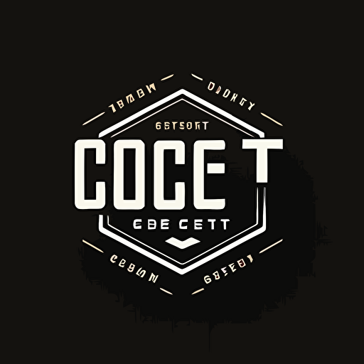 vector design "CODET" logo minimal design white background