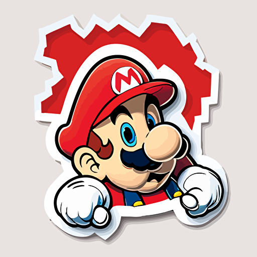 mario vector white background