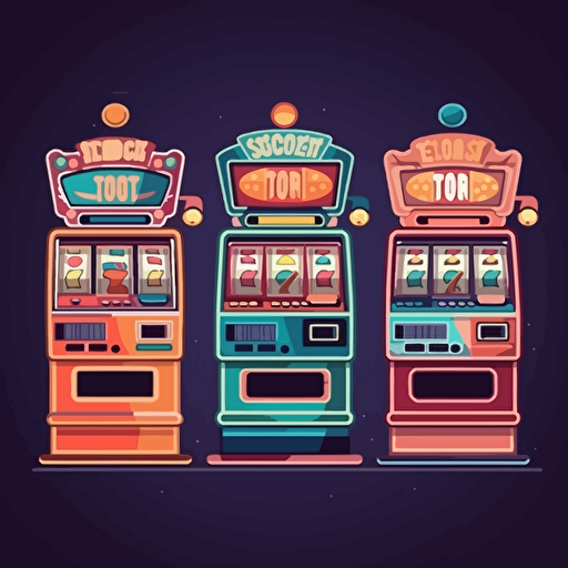 Background on which foot slot machines in vector style