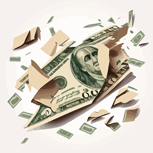 money, vector, white background