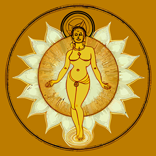 sun moon masculine feminine sattvic balanced energy lotus blossom focus jivamukti kundalini shankara upanishad ideal teacher strength poise dexterity humility albrecht durer vector illustration line drawing diagram detail snake chakras subtle anatomy bliss body enlightenment principle unity wholeness self realization moksha detailed beautiful transfixing