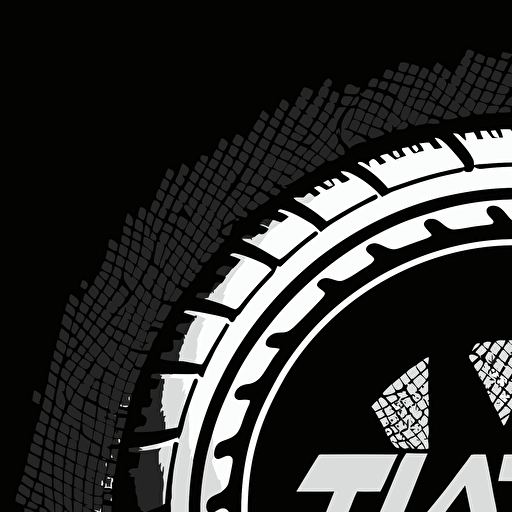 vectorize tire logo black and white