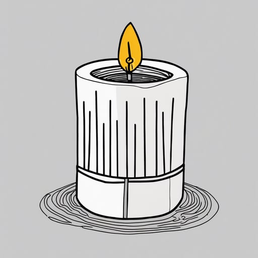 A single candle burning brightly in the dark.