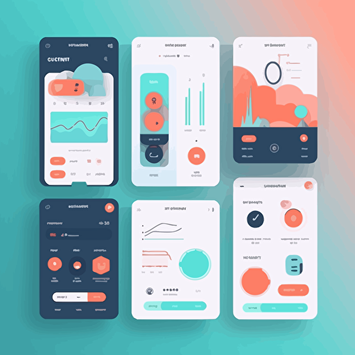 minimalist flat vector illustration of ui design concept