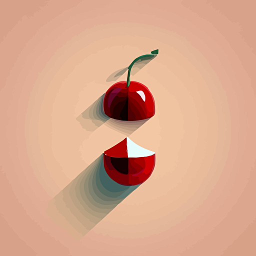 juxtaposition illusion cherry Ivan Chermayeff-inspired, minimalistic vector logo