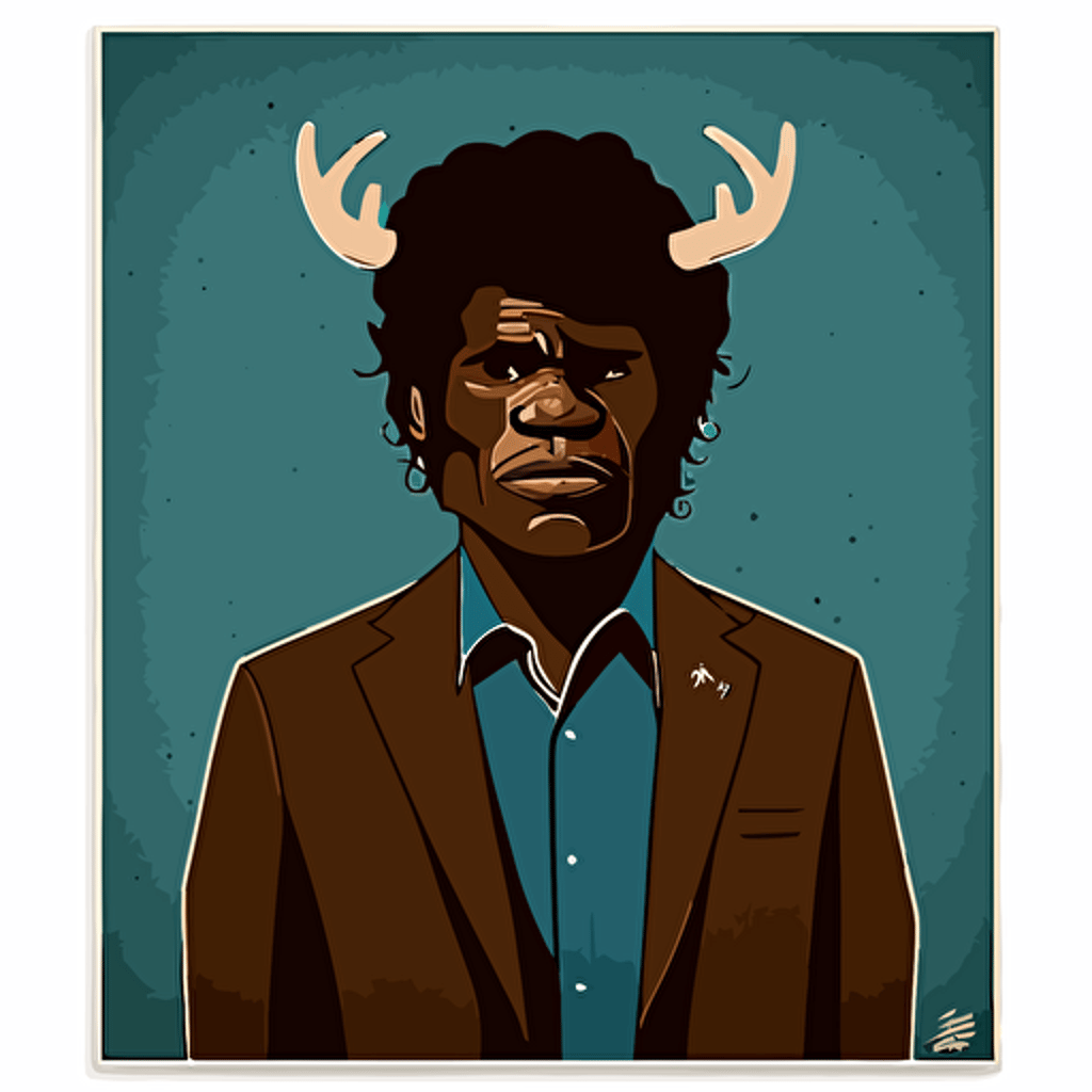 vector art james brown as a moose