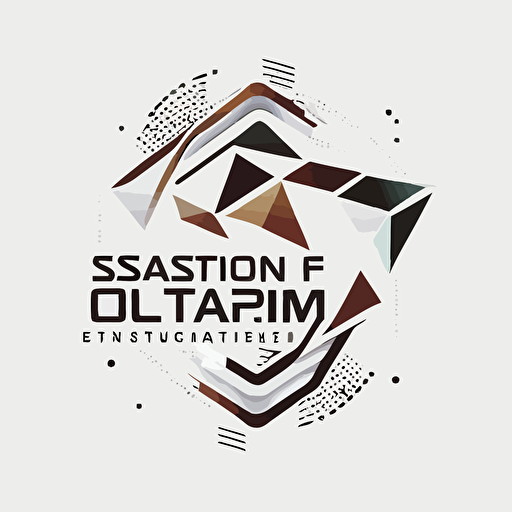 vector logo shape for Digital transformation System,white background,vector shape