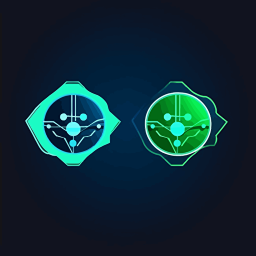 light year logo,green and blue palette ,,artificial intelligence,vector