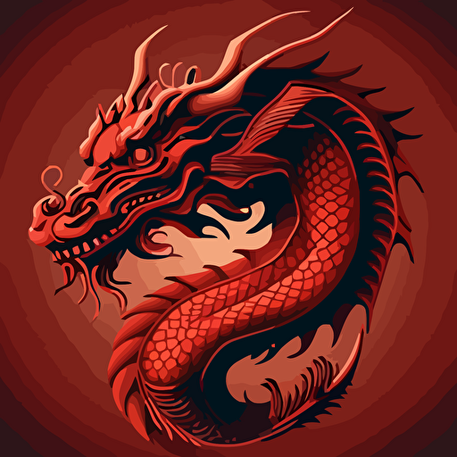 chinese dragon, vector art, minimalist, 9:16, s 450