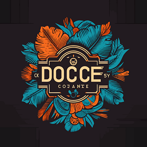 logo for company "doce flour" makes artisanal chocolates brazilian and tropical inspired bright colors svg vector saturated colors dribbble pinterest