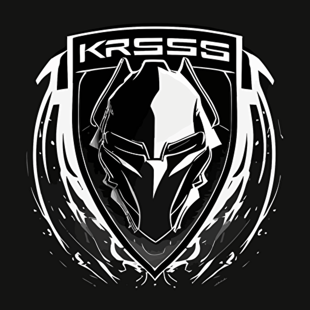 Koenigsegg ghost logo inspired ghost logo, simple black and white vector