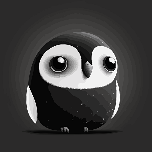 cute owl sloth animal. vector , NFT, clean, minimal, black and white
