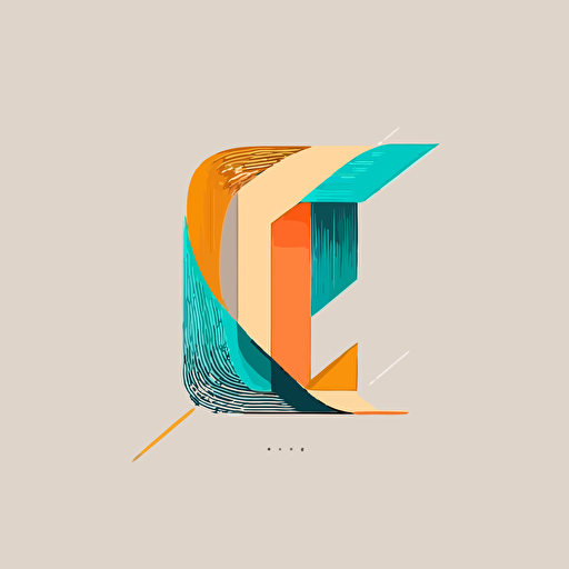 The letter E as a simple creatve logo. Flat logo, 2d vector design. Futuristic type of font, minimal colors, no background. dribbble