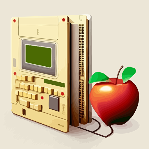 game cards, Apple macintosh computer vector illustration, simple