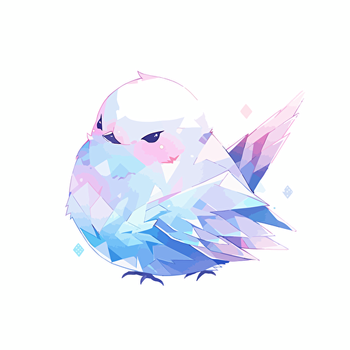 A gradient-colored origami bird sticker, featuring a smooth color transition from one shade to another, creating a visually appealing and stylish design, vector illustration,