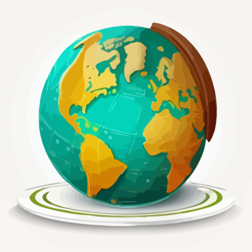 illustration vector of the earth is plate for education purpose