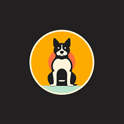 a flat vector logo for a dog company for fitness enthusiasts, minimal, by Paul Rand, De Stijl, vector, symbol