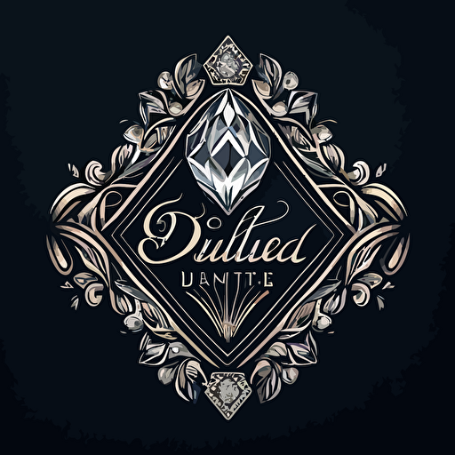 the logo for a jewelry store, diamond style, elegant, vector