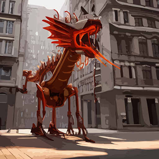 high quality realistic render giant female anthropomorphic mechanical dragon leaning building elegant pose city 3d render 8k hd deviantart furaffinity