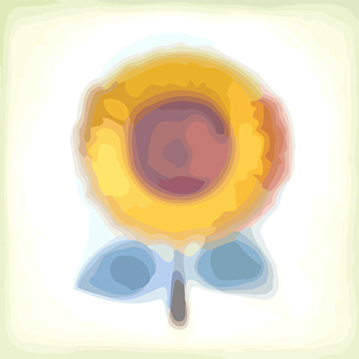 a simple vector like flat style sunflower minimalistic boho