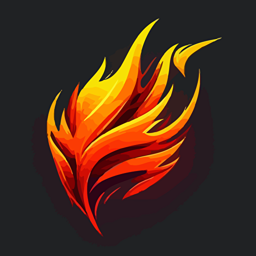 very simple vector image, flame