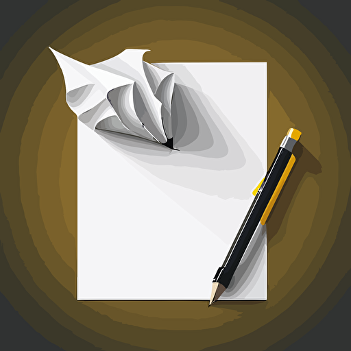vector image of a paper with a pen next to it
