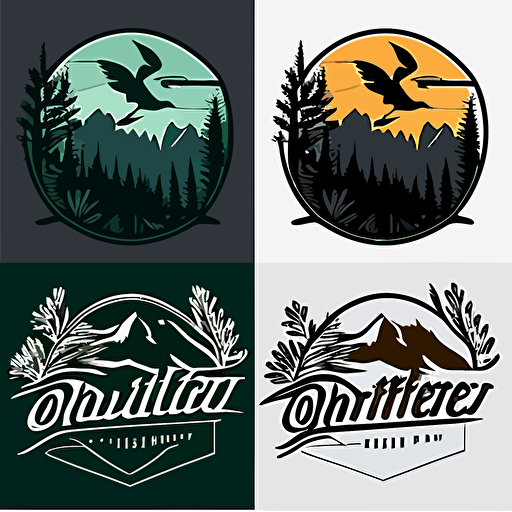 Create a simple and elegant vector bicolor logo for your outdoor company